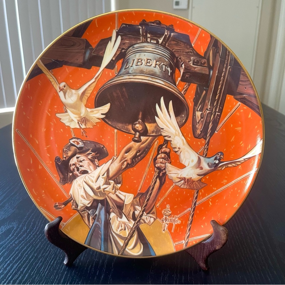 Vintage 1974 Collector Plate The Saturday Evening Post Ringing Of The Liberty Be